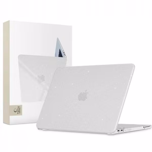 Tech-Protect SmartShell deklas MacBook Neo 13 colio 2026, skaidrus su blizgučiais