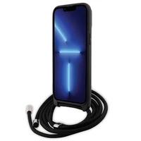 Karl Lagerfeld KLHCP14XSAKCPSK dėklas iPhone 14 Pro Max 6.7" kietas dėklas - juodas kryžminis Saffiano metalinis smeigtukas Karl&Choupette