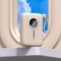 Išorinė baterija Dudao K14 10000mAh su USB-C / Lightning laidais (smėlinė)