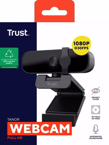 Trust Tanor - 1080p Full HD interneto kamera (juoda)