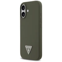 Guess Silicone Triangle Logo MagSafe Case for iPhone 17 - Green