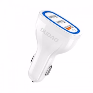 Įkroviklis automobilinis Dudao (R7S) (3xUSB) (2.4A;18W) baltas