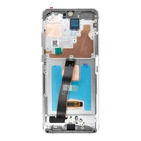 LCD ekranas SAMSUNG S20 Ultra baltas SOFT OLED su rėmeliu