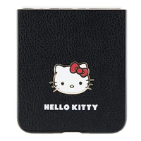 Hello Kitty Metal Logo Kitty Head dėklas Samsung Galaxy Z Flip 5 - juodas