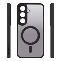 Etteri matinis magnetinis dėklas telefonui Samsung Galaxy A55 5G juodas