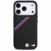 BMW M trispalvis metalinis logotipas magnetinis dėklas telefonui iPhone 17 Pro - juodas