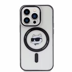 Karl Lagerfeld IML Choupette's Head Magnetinis dėklas telefonui iPhone 15 Pro - skaidrus