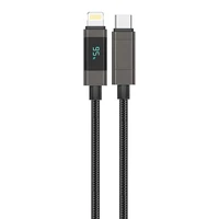 Foneng XS05 PD27W 1,2 m ilgio USB-C ir "Lightning" kabelis (juodas)