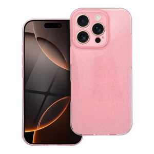 Skaidrus dėklas 2 mm BLINK iPhone 16 Pro rožinis