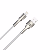 Forever Sleek laidas USB - Lightning 1,0 m 2.4A baltas