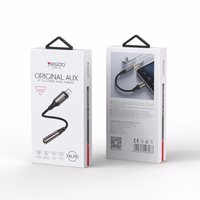 YESIDO AUDIO LAIDAS YAU45 LIGHTNIG/3,5MM AUX FEMALE 30CM juodas