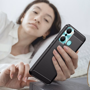 Karbono dėklas telefonui Infinix Hot 20 Play (m) - juodas
