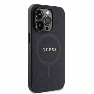 Guess GUHMP15XPSAHMCK iPhone 15 Pro Max 6.7" juodas/juodas hardcase Saffiano MagSafe