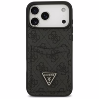 Guess 4G Nauble Card Triangle dėklas iPhone 17 Pro Max - juodas