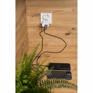 Kabelis FORCELL F-ENERGY C338 Type C į Type C PD QC4.0 3A 60W 0,5 m juodas