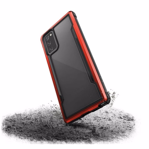 X-Doria Raptic Shield dėklas, skirtas Samsung Galaxy Note 20, aliumininis, išbandytas kritimu iš 3 m aukščio, raudonas