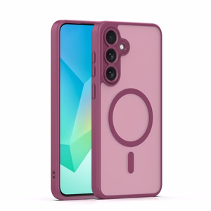 Mag Matt dėklas Google Pixel 10A tamsiai raudonas didelė skylė