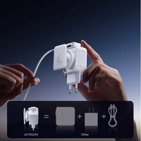 Įkroviklis Joyroom "TCL05" baltas GaN Ultra 45W (2xUSB-C) + "Type-C" 120cm 60W laidas