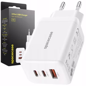 Spacecase USB įkroviklis Charger 65W GaN SC009W baltas