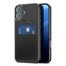 DUX DUCIS dėklas telefonui RAFI II MAG su stovu suderinamas su MagSafe IPHONE 16 Plus juodas