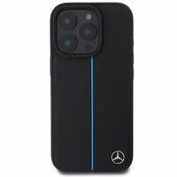 Mercedes MB Blue Line odinis magnetinis iPhone 16 Pro dėklas - juodas
