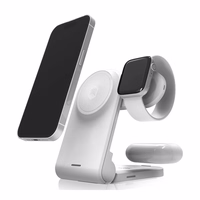 STM ChargeTree MAG - 3-in-1 mobile wireless įkroviklis with MagSafe (baltas)