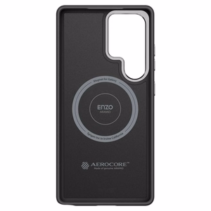 Spigen Enzo Aramid GP-FPS938PGABW silikoninis dėklas su įmontuotu MagFit žiedu Samsung Galaxy S25 Ultra - juodas