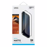 Uniq Optix matinio grūdinto stiklo apsauga su aplikatoriumi iPhone 16 Pro