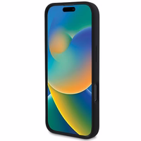 DKNY Silikoninis baltas spausdintas logotipas magnetinis dėklas iPhone 16 Pro Max - juodas