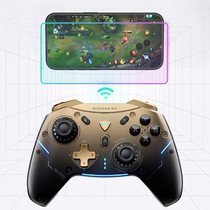 Machenike G5Pro Flagship Wireless Game Controller with Gyro Charging Station and Button Mapping - Black and Gold