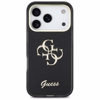 Guess IML 4G Script Metal dėklas for iPhone 17 Pro - juodas