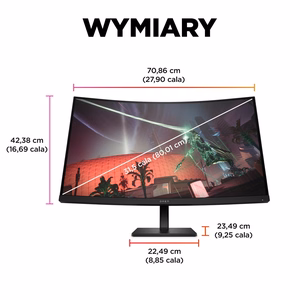 HP OMEN 32c kompiuterio monitorius 80 cm (31,5") 2560 x 1440 pikselių Quad HD juodas