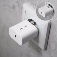 "Blavec" sieninis įkroviklis BC-7 GaN4 - C tipo - PD QC 45W 3A su C tipo kabeliu (TCBC7G4-CW453A+CC), baltas