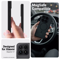 Crong Hybrid Matte Magnetic - Xiaomi 17 MagSafe dėklas (juodas)