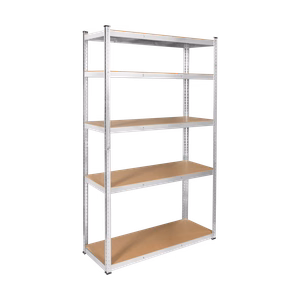 Rebel metalinis sandėliavimo stelažas 205 x 120 x 45, sidabrinis