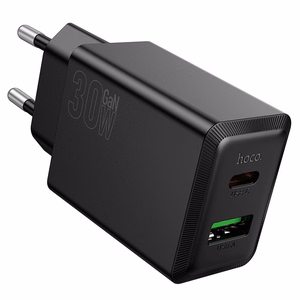 Įkroviklis Hoco N71 (1xUSB-C;1xUSB 30W) juodas