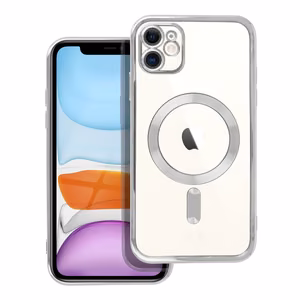 ELECTRO MAG COVER dėklas, suderinamas su MagSafe – iPhone 11, sidabrinis