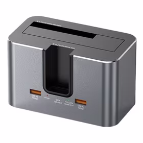 Dviejų diskų Docking Station M.2 SATA/ NVME, 2.5"/3.5" SSD/HDD, 2x USB-A, USB-C