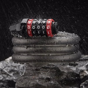 Rockbros RKS507-1BK dviračio spyna su kodu 1.8 m - juoda