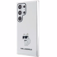 Karl Lagerfeld IML Choupette dėklas telefonui Samsung Galaxy S24 Ultra - permatomas