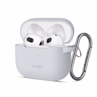 Tech-Protect silikoninis dėklas ausinėms Apple AirPods 3 - pilkas