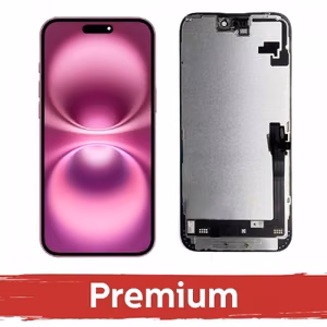 LCD ekranas suderinamas su iPhone 16 Plus juodas (SOFT OLED / Stable / Premium) /*Removable IC*/