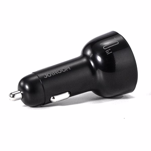 Joyroom automobilinis įkroviklis 70W su 3 jungtimis: USB, 2 x USB-C juodas (JR-CL26)