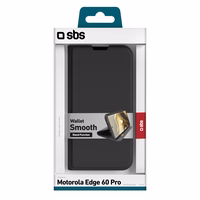 SBS Piniginė Smooth Dėklas for Motorola Edge 60 Pro with Atverčiamas - juodas