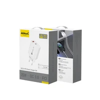 A6MaxL 20W USB-A USB-C sieninis įkroviklis su USB-C - USB-C 1m kabeliu – baltas