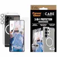 CARE by PanzerGlass Flagship 3in1 dėklas + stiklas + lęšio apsaugos rinkinys Samsung Galaxy S25 Ultra