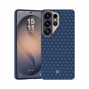 Benks Magnetic Armor Air Grid Kevlar dėklas metalinis rėmas 600D A050 skirtas Samsung Galaxy S26 Ultra mėlynas