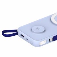 3mk PastelUp 10000mAh 22.5W USB 1A1C Išorinė baterija (f) - mėlyna