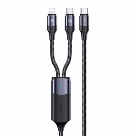 USAMS Laidas U71 USB-C/ Lighning na USB-C1,2m 100W PD Fast Charge juodas/black SJ550USB01(US-SJ550)