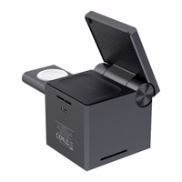 Choetech T632-F 3 viename 15W indukcinis įkroviklis (juodas)